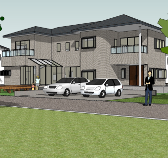 现代独栋别墅su模型免费下载，sketchup别墅草图大师模型