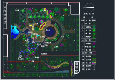 原创各式广场景观绿化设计CAD平面图，广场景观绿化CAD施工图纸下载