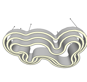 现代创意吊灯草图大师模型，吊灯su模型下载