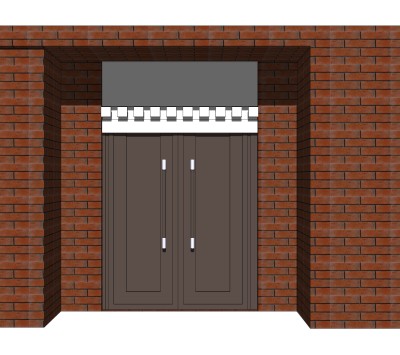 现代欧式门草图大师模型，欧式门SU模型下载