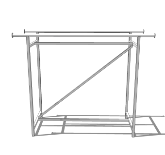现代晾衣架草图大师模型，晾衣架SU模型下载