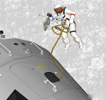 现代宇宙航天员草图大师模型，人物sketchup模型下载