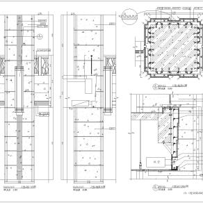 大堂石材柱详图CAD图纸下载