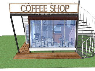 <em>咖啡</em>店草图大师模型，<em>咖啡</em>店sketchup模型下载