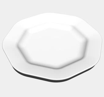 盘子草图大师模型，盘子SU模型下载