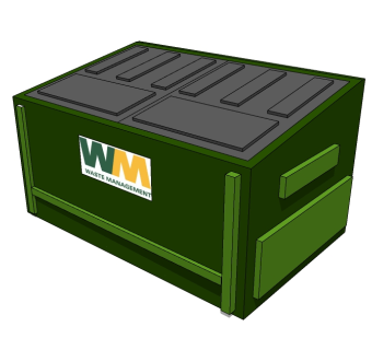 现代简约环保垃圾箱草图大师模型，垃圾桶SU模型下载