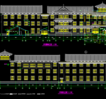 太湖古建筑施工图，古建筑CAD设计图纸下载
