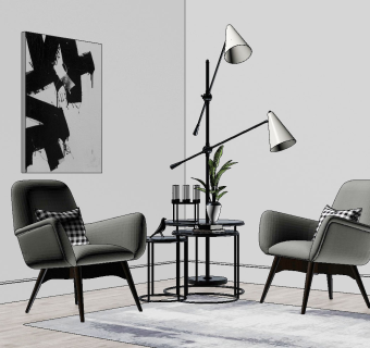 单人沙发sketchup模型下载