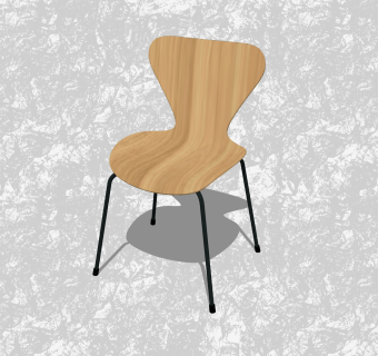 现代实木椅su模型， 椅子草图大师模型下载