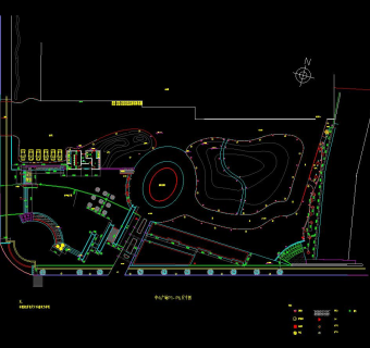 中心广场景观设计平面图施工图CAD图纸