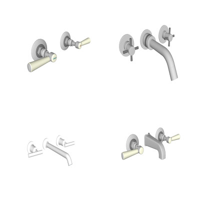 现代水龙头草图大师模型，卫浴小件sketchup模型下载