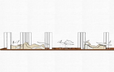 现代造型景墙草图大师模型，动物造型景墙sketchup模型免费下载