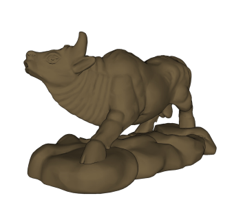 现代十二生肖雕塑SU模型，十二生肖SKB文件下载