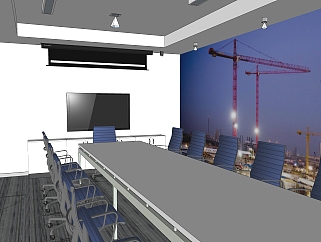 会议室su模型，会议室草图大师模型下载
