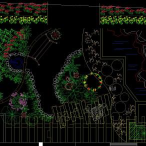 花园CAD施工图，花园CAD设计图纸下载