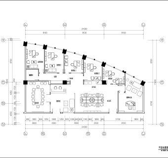 现代会议办公室CAD施工图