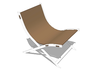 <em>现代折叠</em>躺椅su模型，椅子草图大师模型下载