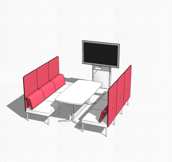 会议台草图大师模型，会议台skp模型，会议台su素材下载