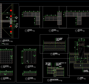 无障碍盲道节点详图CAD图纸下载