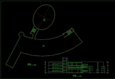 幼儿园cad建筑图纸，幼儿园平面立面图下载