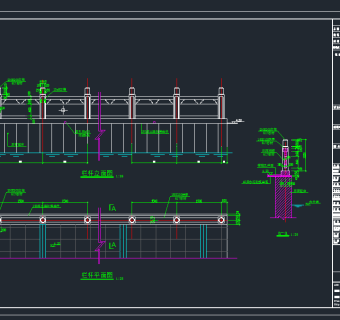 桥头公园景观施工图,cad建筑图纸免费下载