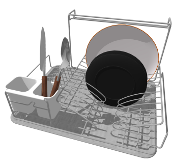 碟杯架草图大师模型，杯碟架SU模型下载