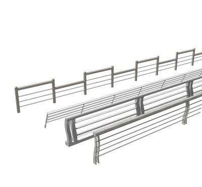 现代栏杆SU模型，栏杆SKB文件下载