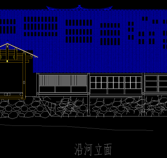 清穿斗结构民居平立施工图，民居CAD建筑图纸下载