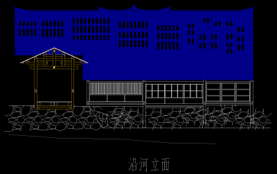 清穿斗结构民居平立施工图，民居CAD建筑图纸下载