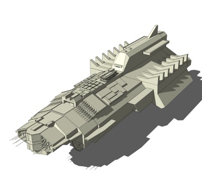 现代星际战舰SU模型,星际战舰SKB文件下载