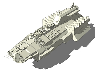 现代星际战舰SU模型,星际战舰SKB文件下载