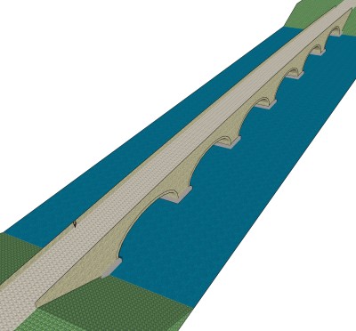 拱桥草图大师模型下载，sketchup拱桥模型分享