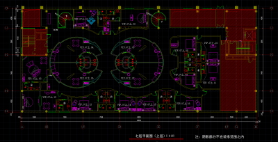 巨鹿会所施工图，CAD平面布置图