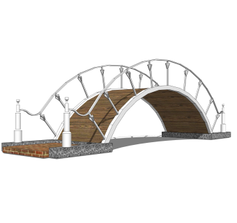拱桥草图大师模型下载，sketchup拱桥模型分享