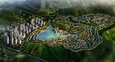 景观鸟瞰效果图