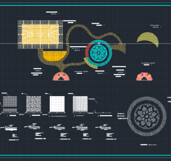 某游园园林设计施工图,cad建筑图纸免费下载
