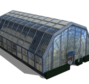 现代温室大棚草图大师模型，温室大棚sketchup模型免费下载
