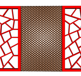 中式景观墙skp文件下载，景观墙SU模型