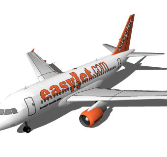 现代民航客机草图大师模型，飞机sketchup模型