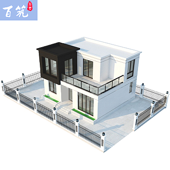 新农村二层楼房小户型新款别墅设计图纸，现代风自建房设计图下载