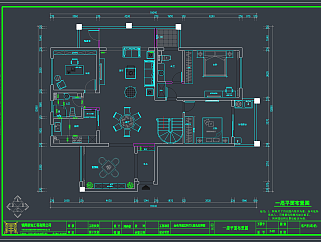 金色华庭简欧别墅客餐厅卧室全套CAD施工图，别墅建筑施工图纸下载