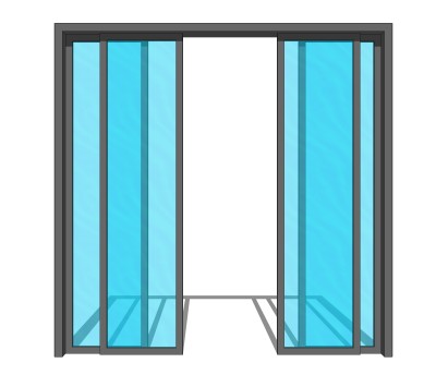 现代入户门草图大师模型，室内门SU模型下载