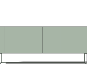现代轻奢装饰柜单柜草图大师模型，玄关柜sketchup模型免费下载