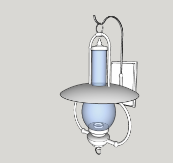 煤油灯SU模型下载，古灯油灯skp文件下载