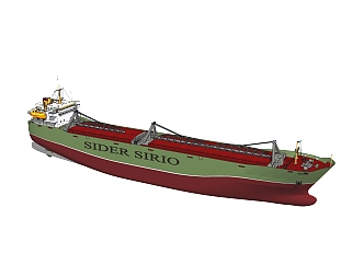 现代大型<em>货轮</em>sketchup模型，货船su模型下载