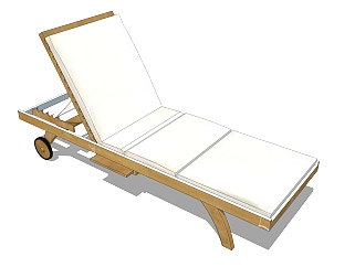 现代简约躺椅su模型，椅子草图大师模型下载
