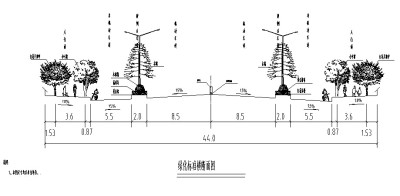 <a href=https://www.yitu.cn/su/7558.html target=_blank class=infotextkey>绿化</a>标准横断面图