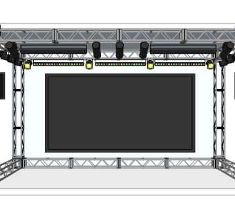 现代舞台草图大师模型，舞台SU模型下载