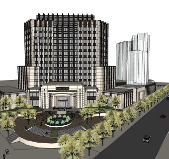 酒店草图大师模型下载、酒店su模型下载