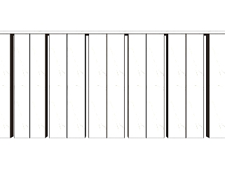新中式<em>围墙栏杆</em>草图大师模型，造型栏杆sketchup模型...